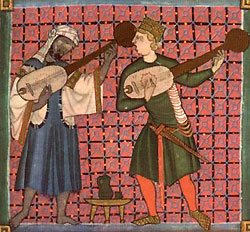 �redniowieczni minstrele (fot. wikimedia)