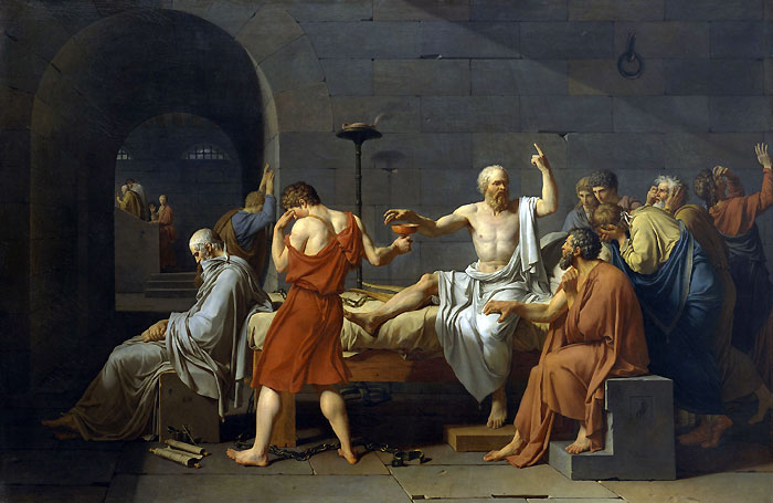 Śmierć Sokratesa, mal. Jacques-Louis David (fot. wikimedia) Śmierć Sokratesa, mal. Jacques-Louis David (fot. wikimedia)