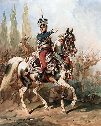 Generał Jan Henryk Dąbrowski na czele Legionów, mal. Juliusz Kossak (fot. wikimedia) Generał Jan Henryk Dąbrowski na czele Legionów, mal. Juliusz Kossak (fot. wikimedia)
