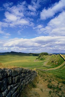 Fragment umocnień w Brytanii - tzw. wał (albo mur) Hadriana