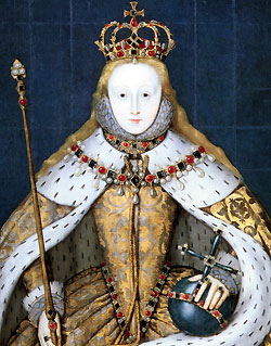 Elżbieta I Tudor - portret koronacyjny (fot. wikimedia)