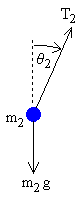 forces in lower mass of double pendulum